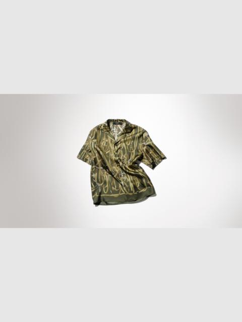 GUCCI Printed silk bowling shirt