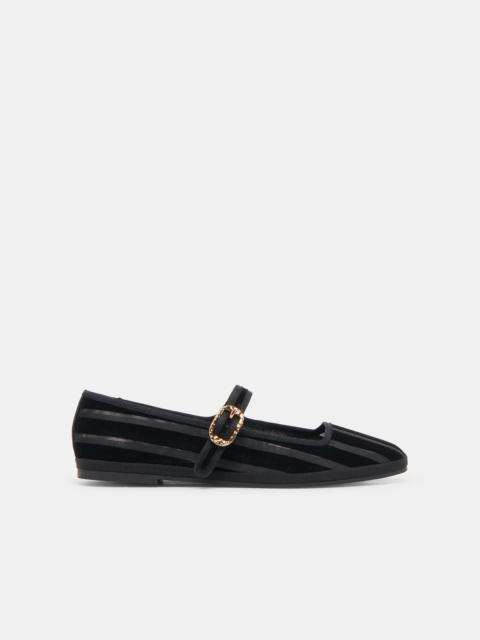 dolce vita TAMEKA BALLET FLATS BLACK STRIPE MESH