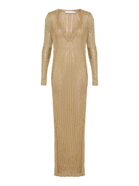 Rebellion Metallic Maxi Dress gold