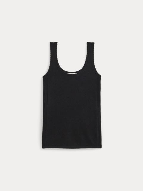 EVERLANE LACE-TRIMMED TANK IN FINE LINEN