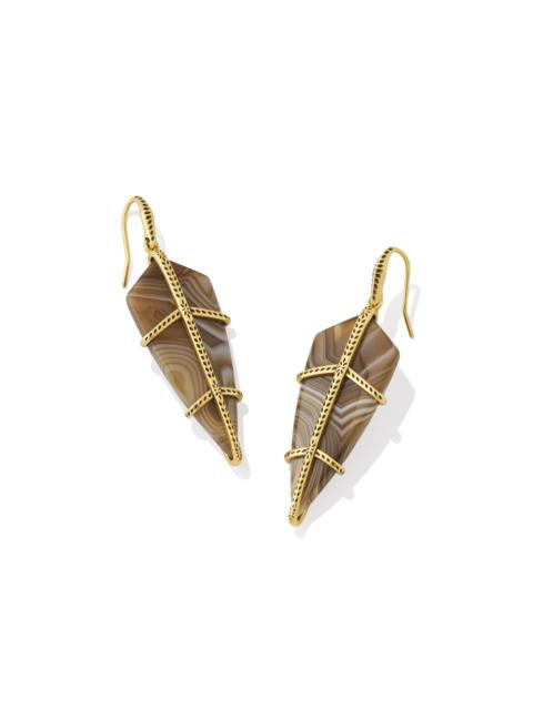KENDRA SCOTT Trinity Vintage Gold Drop Earrings