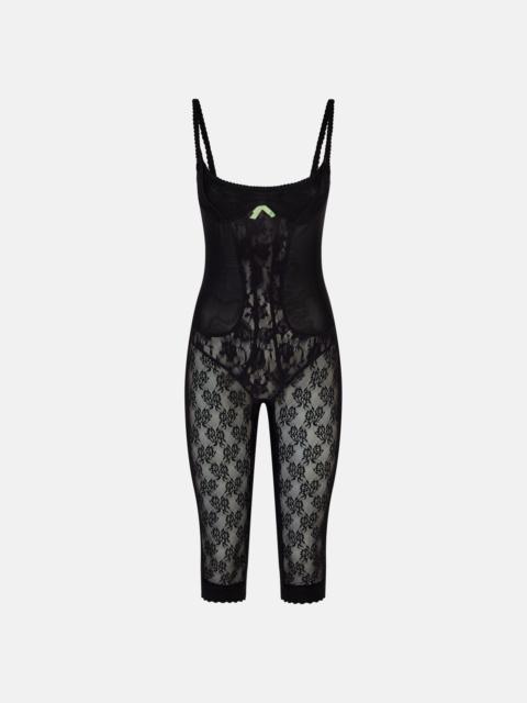 THE ATTICO BLACK LACE OVERALL
