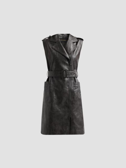 KOBI HALPERIN Women's Alexis Faux-Leather Trench Dress - Carbon
