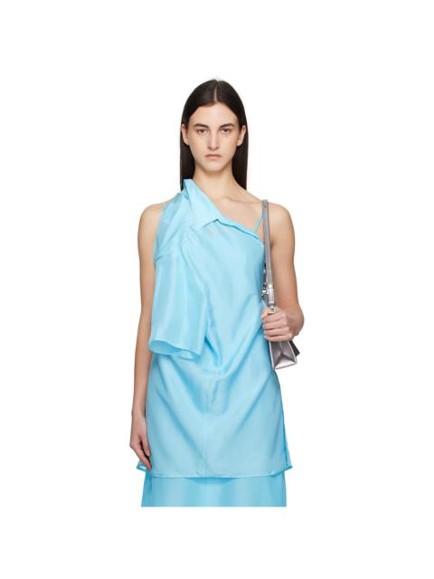 MM6 Maison Margiela Blue Dual Wear Light Silk Shirt