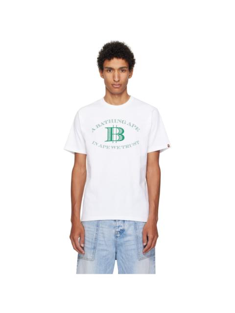 A BATHING APE® White Money 'B' Logo T-shirt