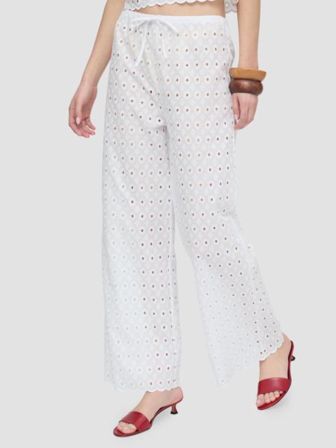Hill House Home Women's The Giovanna Pants - White Diamond Eyelet