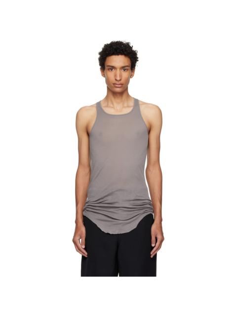 Rick Owens Gray Tower Basic Rib Tank Top