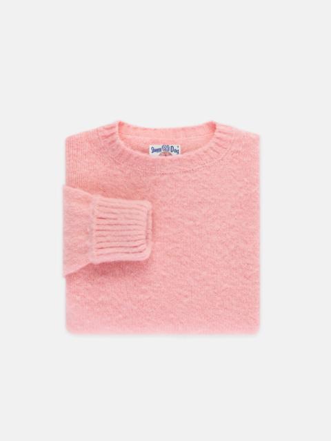 J. PRESS MADE-IN-SCOTLAND PINK SHAGGY DOG SWEATER - CLASSIC FIT