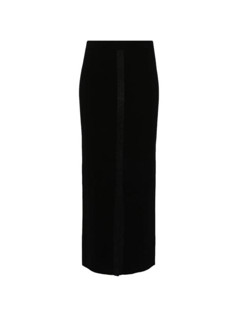 merino wool midi skirt