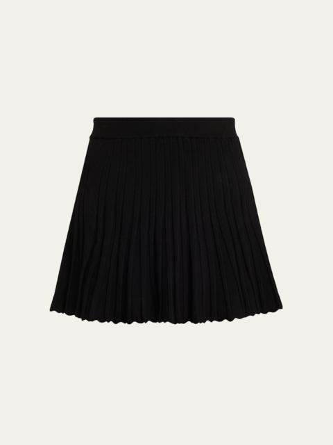 LoveShackFancy Willany Pleated Mini Skirt