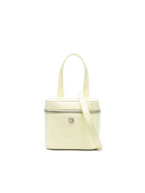 cube faux-leather crossbody bag