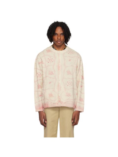BODE Pink & Off-White Mill Cardigan