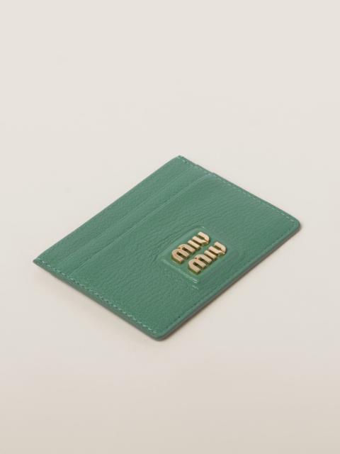 Miu Miu Madras leather card holder