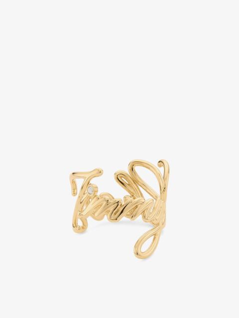 JIMMY CHOO Logo Script Ring
Gold Finish Logo Script Ring