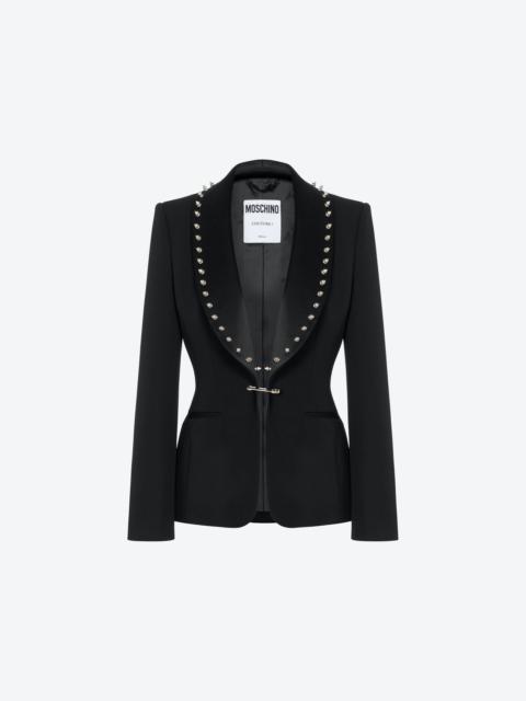 Moschino PUNK COUTURE GABARDINE JACKET WITH STUDS