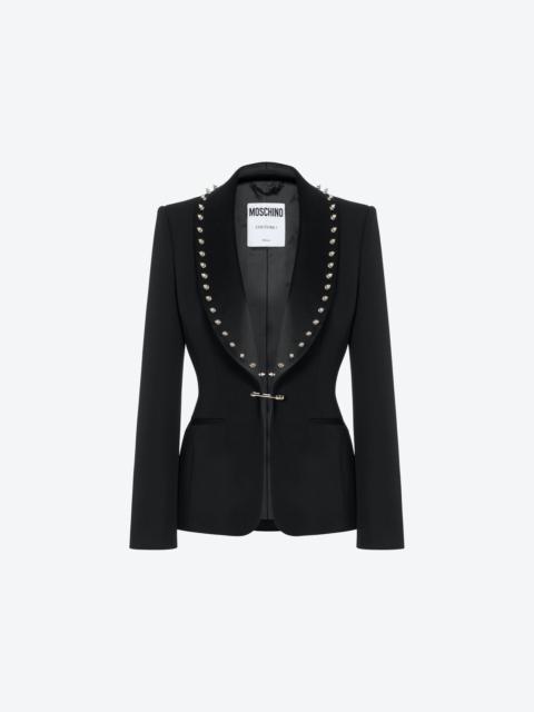 Moschino PUNK COUTURE GABARDINE JACKET WITH STUDS
