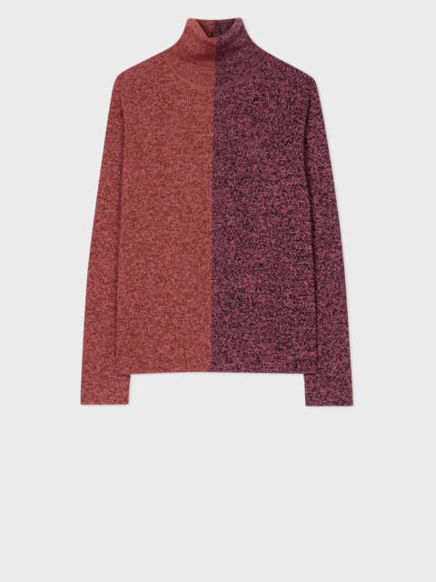 Paul Smith Roll Neck Split-Tone Sweater