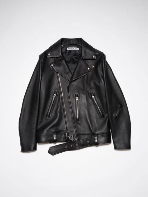 Leather biker jacket - Black