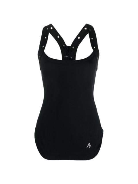 THE ATTICO lace-up racerback tank top