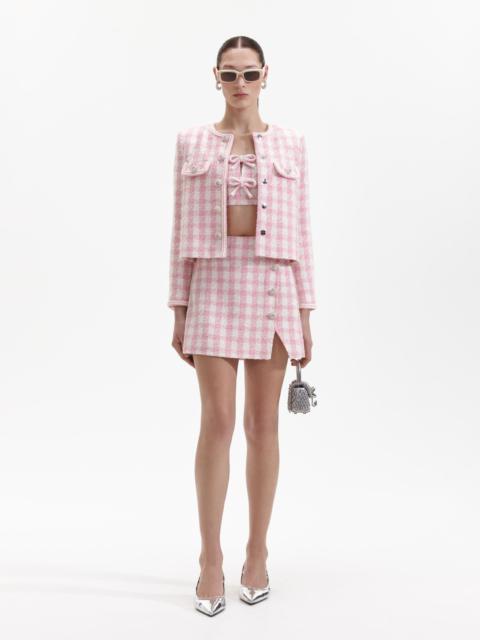 Pink Check Boucle Jacket