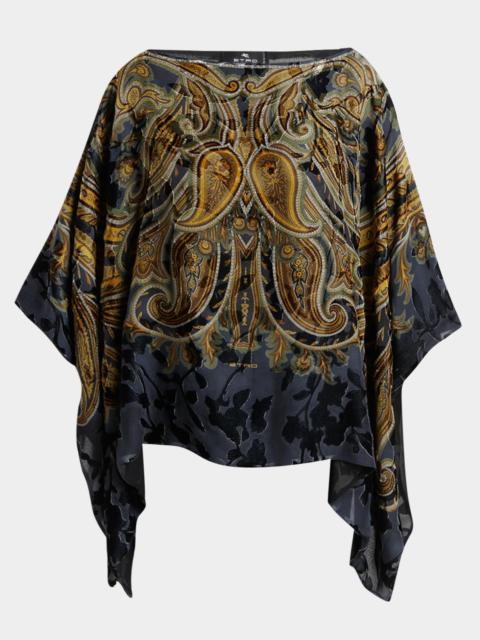 Etro Paisley Poncho Top