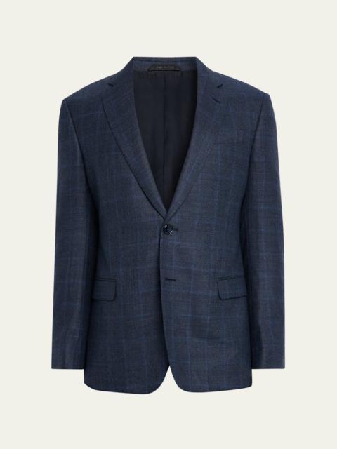 GIORGIO ARMANI Men's Subtle Grid Wool Blend Sport Coat