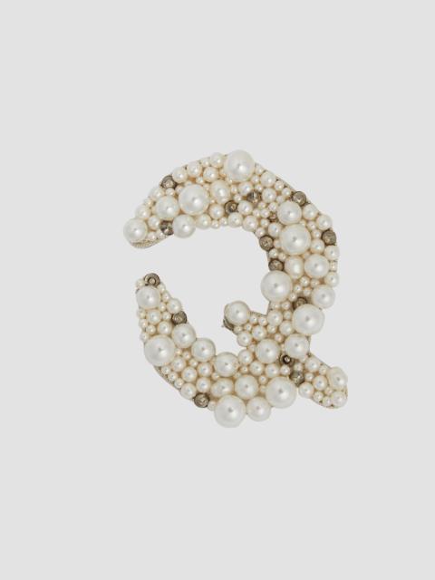 Erdem PEARL ALPHABET BROOCH Q