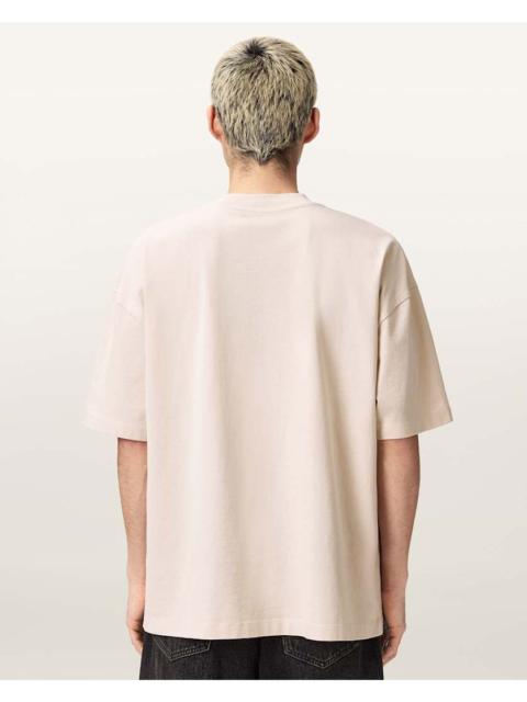 ALLSAINTS XANDER FLOCKED LOGO OVERSIZED T-SHIRT