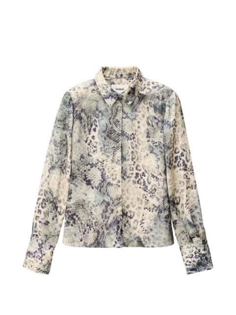 ba&sh Cornelia animal-print shirt