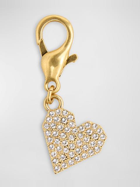 Golden Goose Crystal Heart Charm