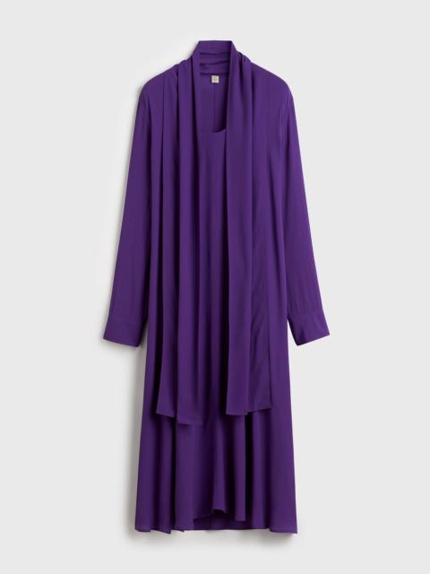 TOTEME Rounded neckline dress amethyst