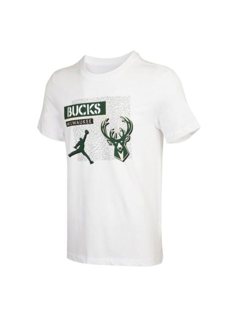 Nike Men's Nike Mil Nk Df Es Jdn Stmt 2 T Pattern Printing Round Neck Sports Short Sleeve White T-Shirt D