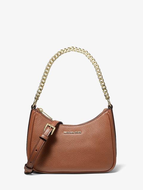 MICHAEL KORS Jet Set Travel Small Pebbled Leather Convertible Crossbody Bag
