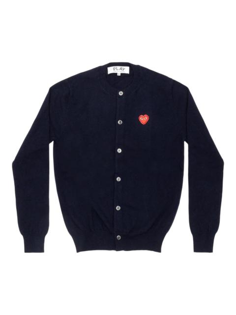 Comme des Garçons PLAY Rhinestone Red Heart Round-Neck Cardigan Unisex