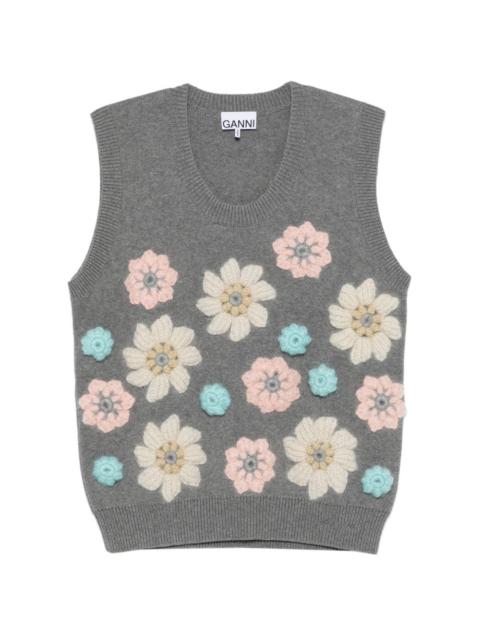 GANNI floral vest