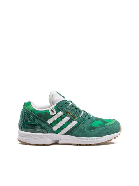 x Bape X Undefeated ZX 8000 "Green" sneakers