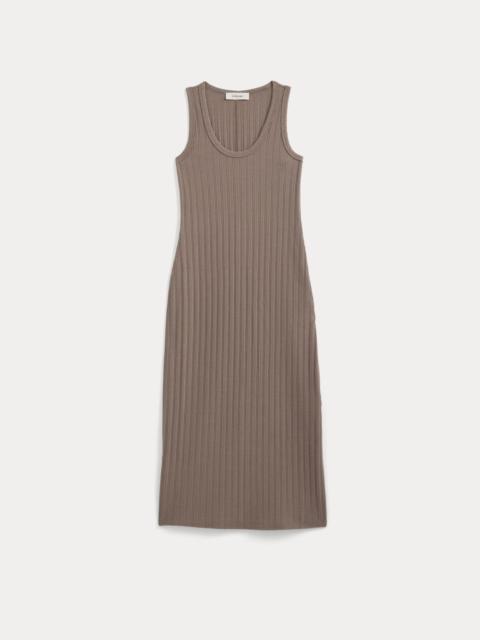 EVERLANE SCOOP-NECK MIDI DRESS IN POINTELLE KNIT