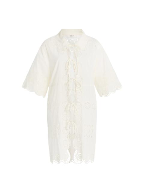 Sea Babette Eyelet Cotton Cover-Up white