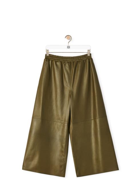 Cropped trousers in nappa