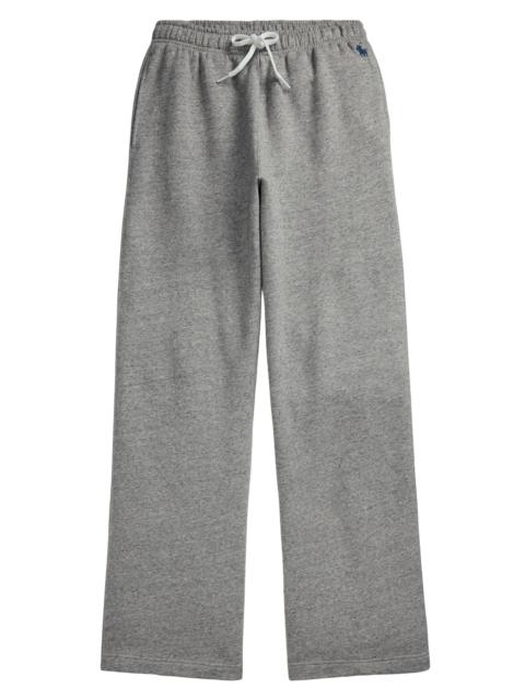 Polo Ralph Lauren Women's Drawstring Fleece Wide-Leg Sweatpants - Dark Vintage Heather