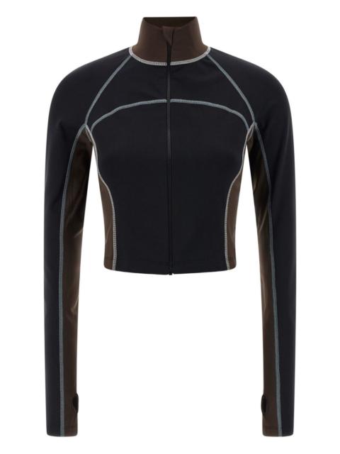 logo-print high-neck top