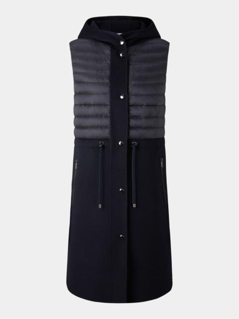 BOGNER Joelle quilted woollen vest in Navy blue