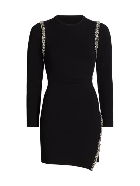 SIMKHAI Women's Nyx Embellished Wrap-Style Minidress - Black