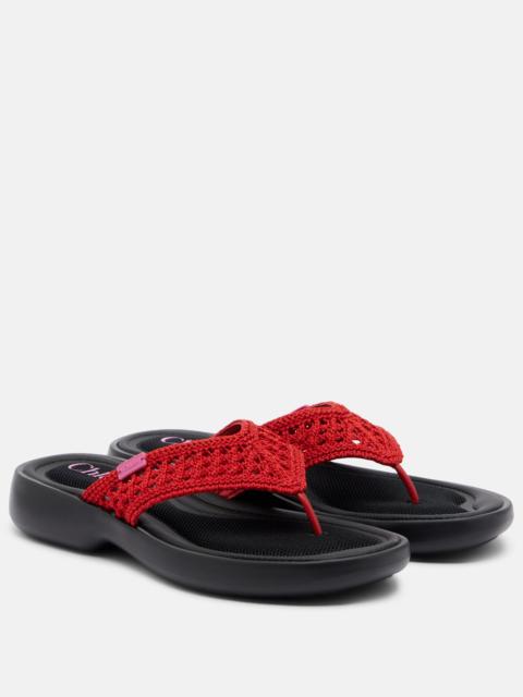 Chloé Poolette crochet thong sandals