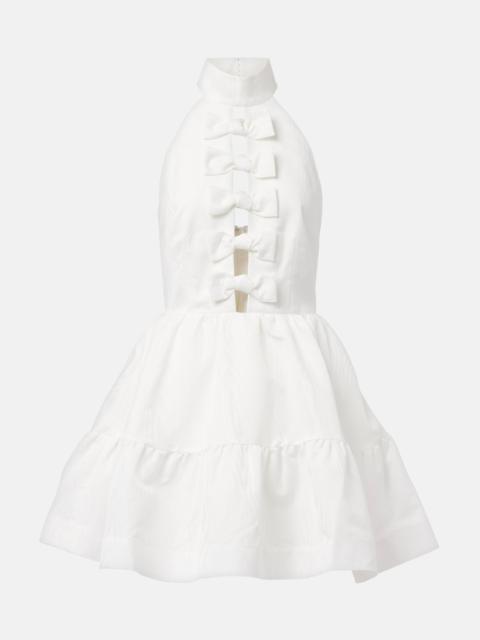 REBECCA VALLANCE Bridal Harriet bow-detail minidress