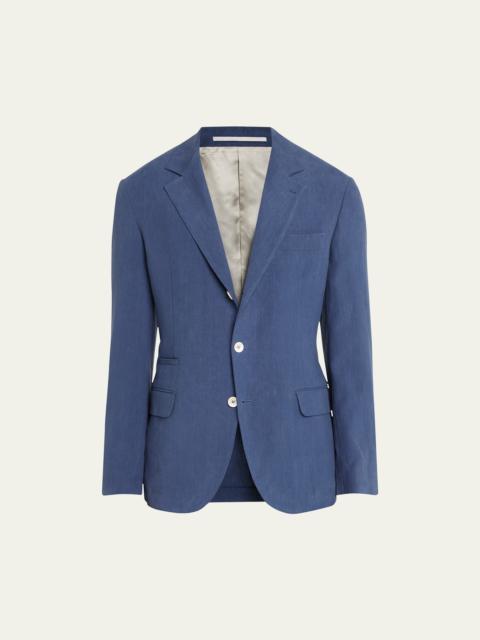 Men's Solid Linen Suit