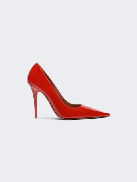 Amina Muaddi Barbara Pump 105 Red Patent Leather
