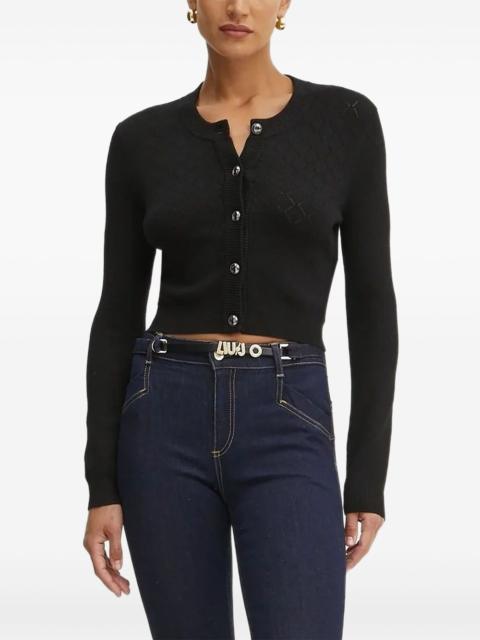 GUESS USA diamond-pattern cardigan
