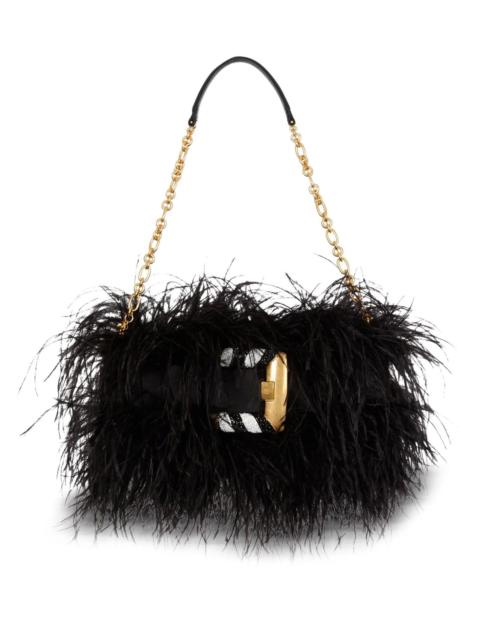 Balmain Balmain Anthem Feather-detail Shoulder Bag