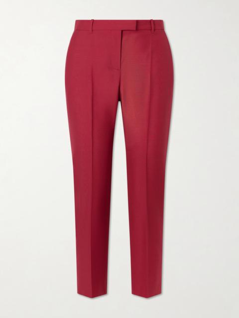 Alexander McQueen Wool And Mohair-blend Straight-leg Pants